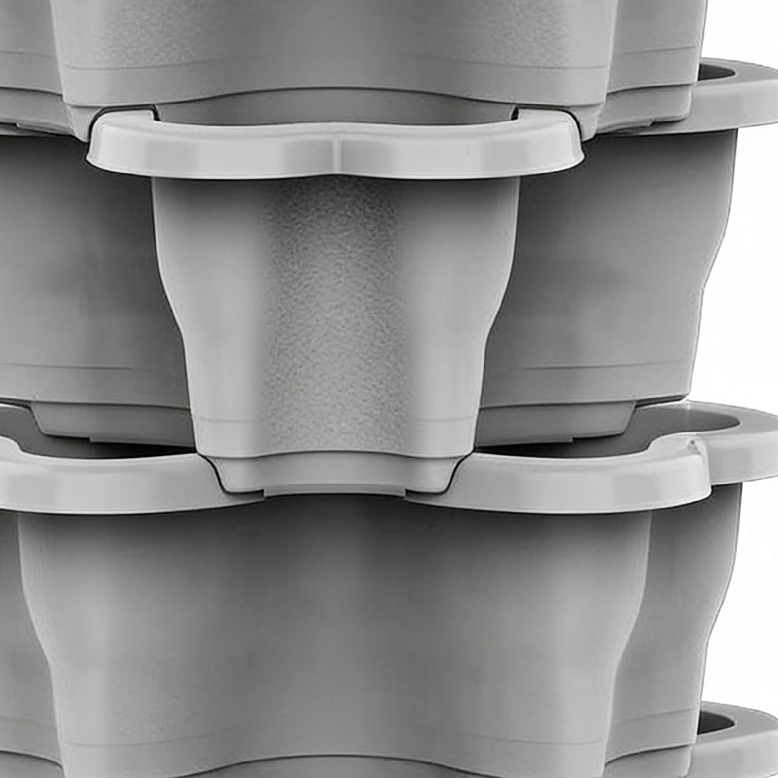 Agriculture Vertical Farming - 耐候性のある多層式スタッカブル排水機能付き垂直プランタータワー、屋内屋外兼用野菜鉢、庭、農場、パティオ用