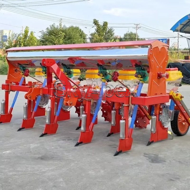 Agriculture Farming Practices - 実用的なトウモロコシ・大豆播種機。耐久性があり、正確な播種が可能。株間を調整でき、農作業に便利な播種ツール。農業用。