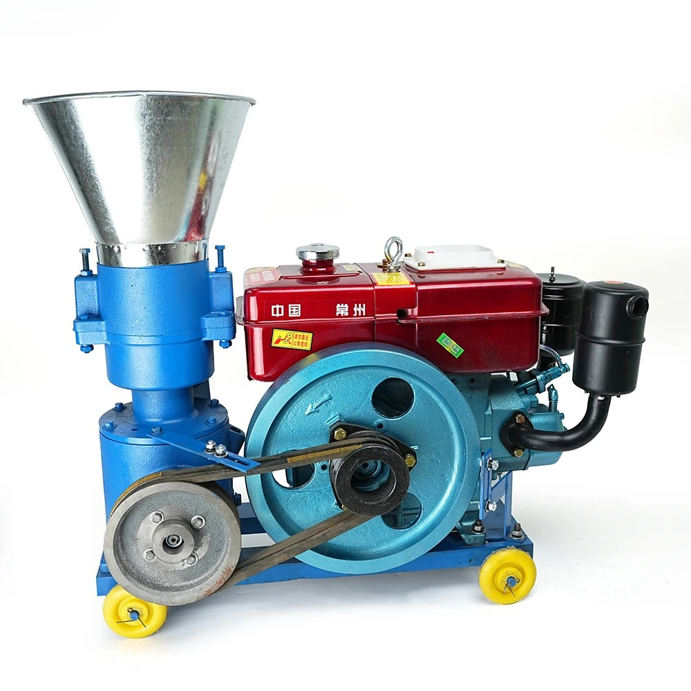 ディーゼルエンジン式ペレット製造機 6HP、家畜・家禽用ペレ - Wood Pellet Making Machine のレビューと価格