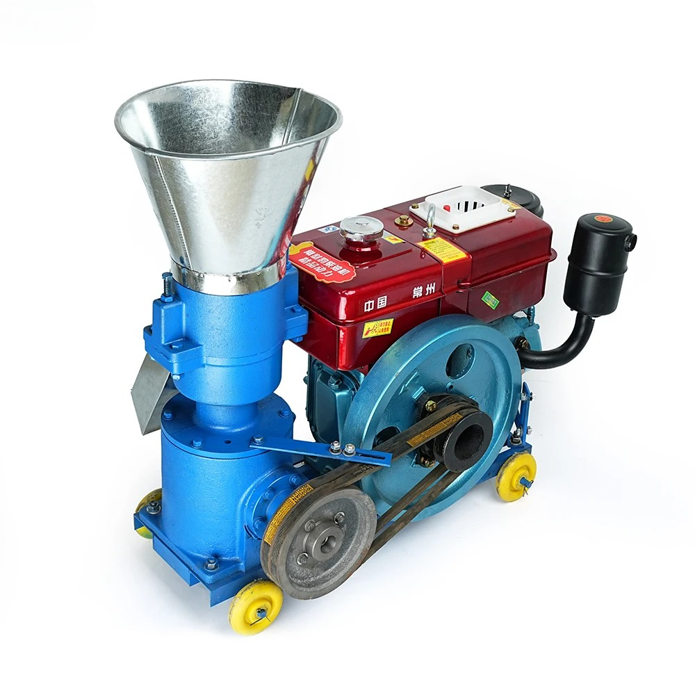 ディーゼルエンジン式ペレット製造機 6HP、家畜・家禽用ペレ - Wood Pellet Making Machine のレビューと価格