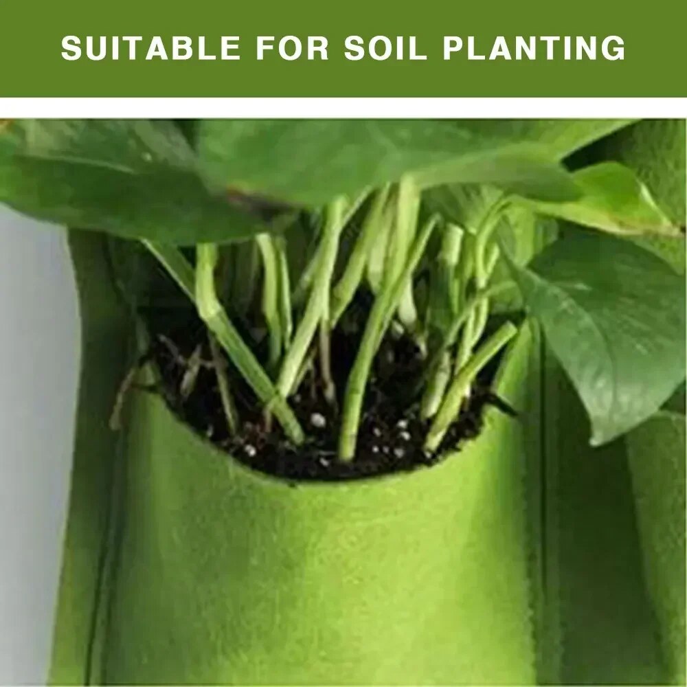 新しい壁掛けポケット植栽バッグ植木鉢家庭菜園成長バッグガーデ - Agriculture Vertical Farming のレビューと価格