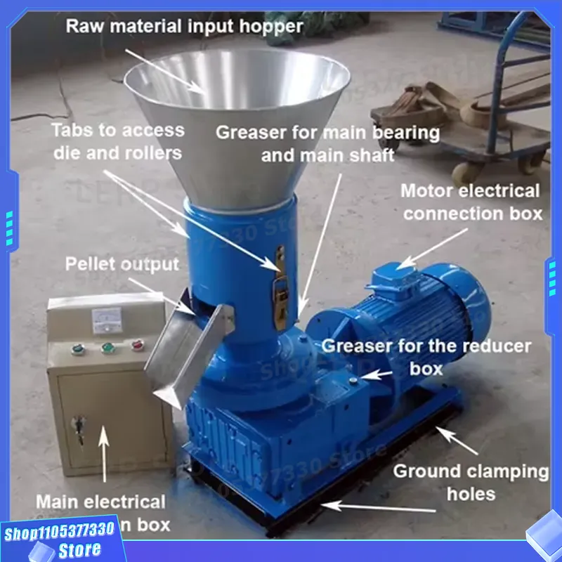 産業用木質チップ圧縮成形機。木くずペレット製造用のバイオマス - Wood Pellet Making Machine のレビューと価格