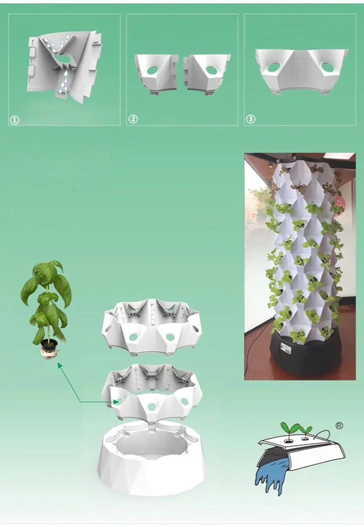 農業用温室垂直農法エアロポニックスシステム水耕栽培タワーガー - Agriculture Vertical Farming のレビューと価格