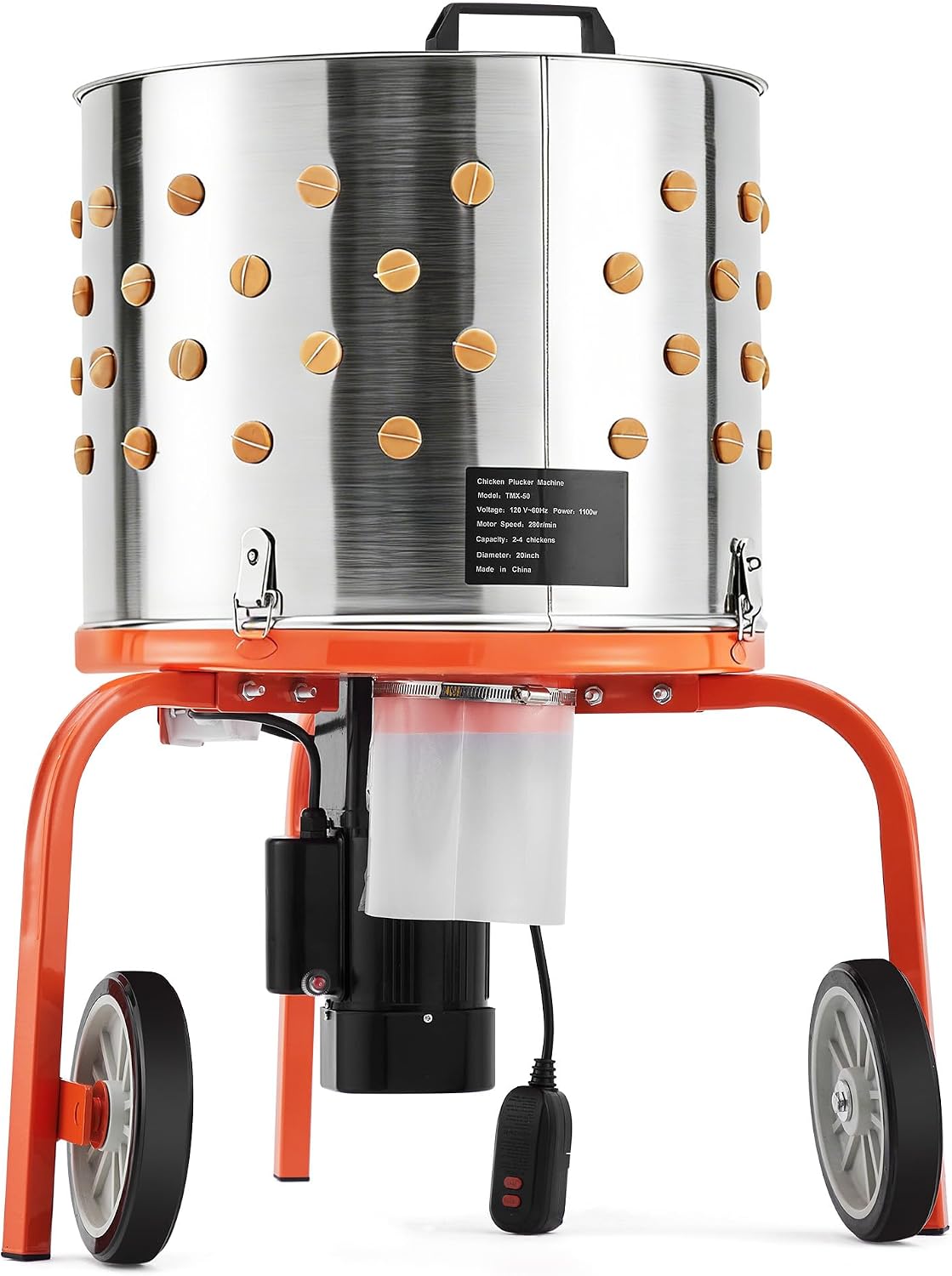 20インチのステンレス製鶏毛むしり機 – 鶏、アヒル、その他 - Chicken Plucker Machine のレビューと価格