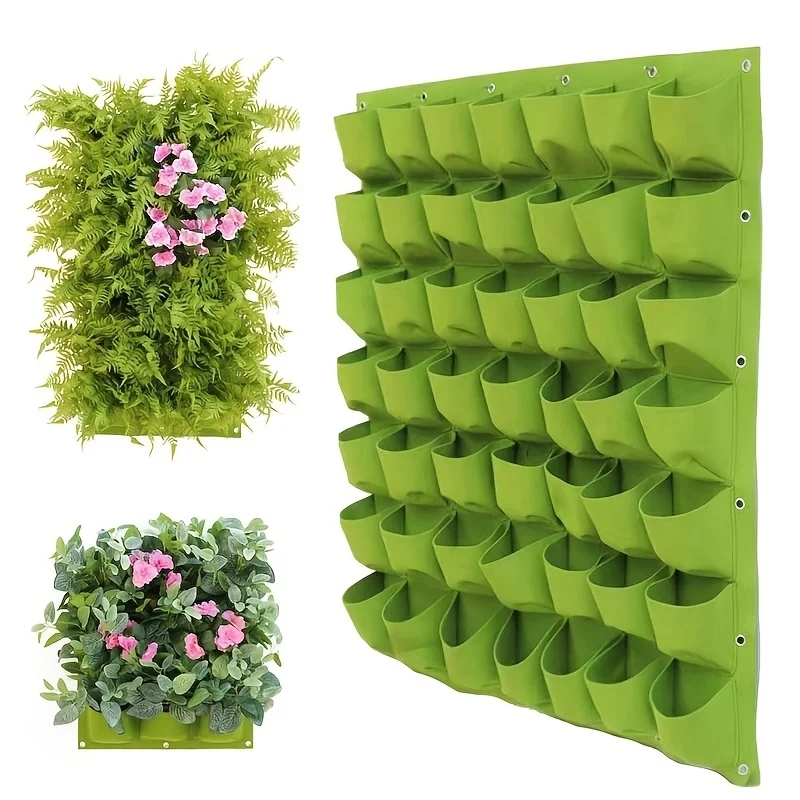 新しい壁掛けポケット植栽バッグ植木鉢家庭菜園成長バッグガーデ - Agriculture Vertical Farming のレビューと価格