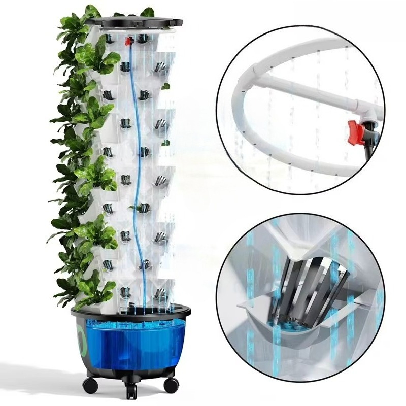 65リットル6層48穴ガーデン垂直農業水耕栽培タワーシステム - Agriculture Vertical Farming のレビューと価格
